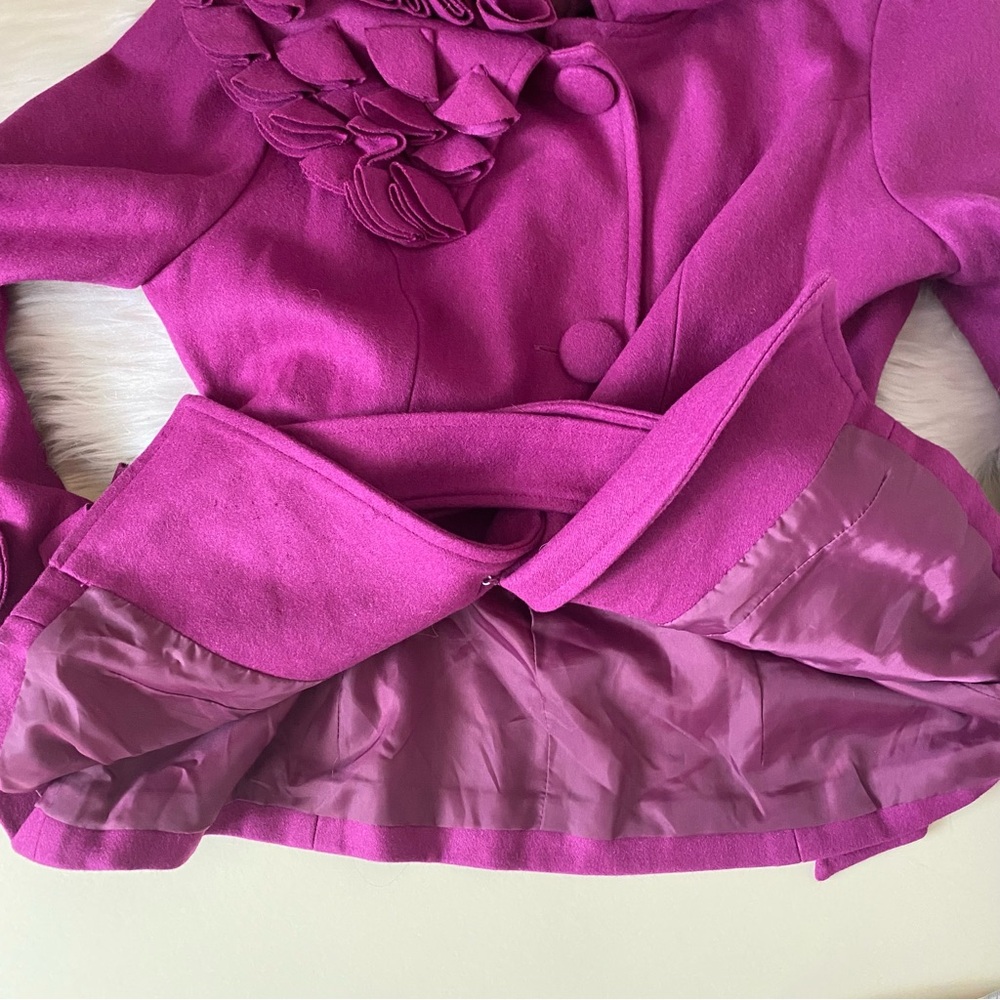 Feratelli Rosettes Fuchsia Coat - Picture 4 of 9